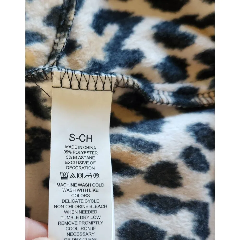 Kate Spade Animal Print‎ Velour Sleep Shirt Size Small